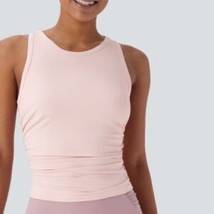 Round Neck Racerback Ruched Yoga TankTop
